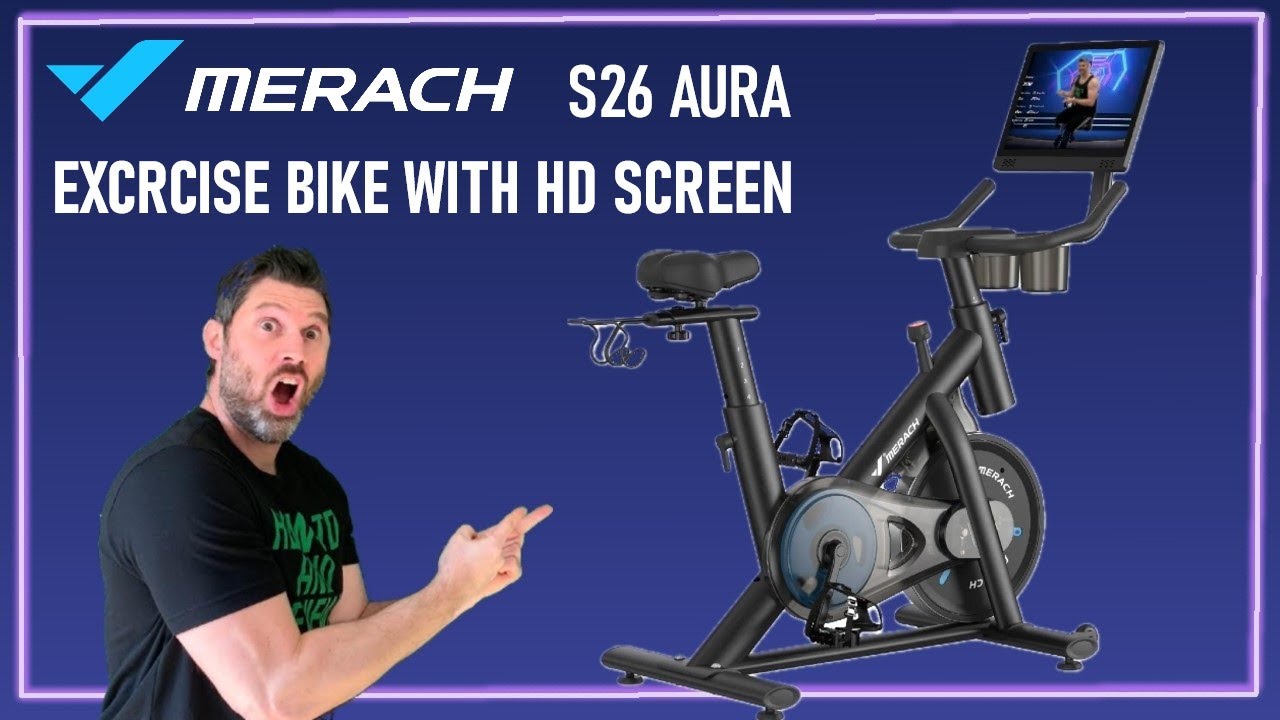 Обзор велотренажера MERACH S26 Aura с HD-экраном | Бесшумная работа магнита