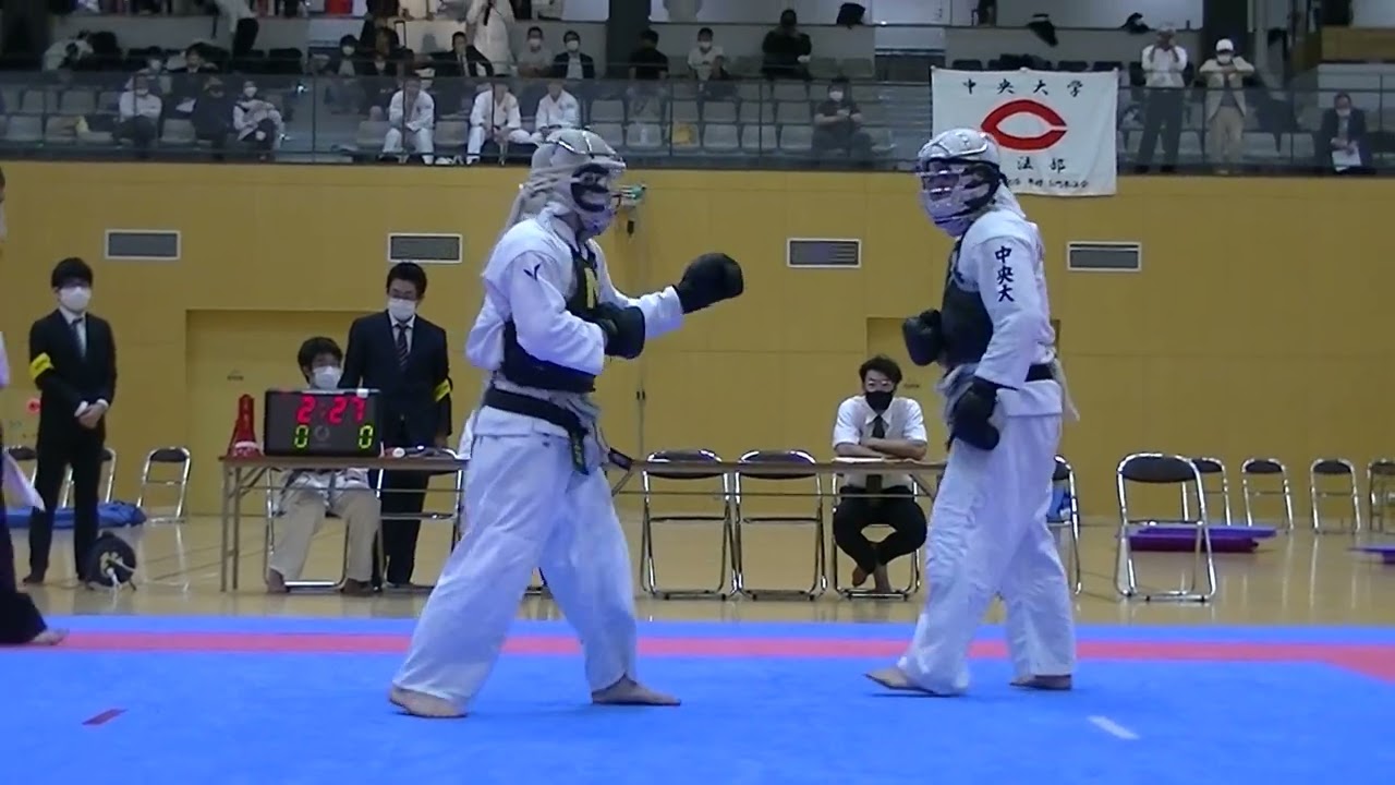 2022全日本学生拳法個人選手権大会 決勝戦 木村柊也(明治大学)赤VS横井竜太(中央大学)白 @nipponkenpo