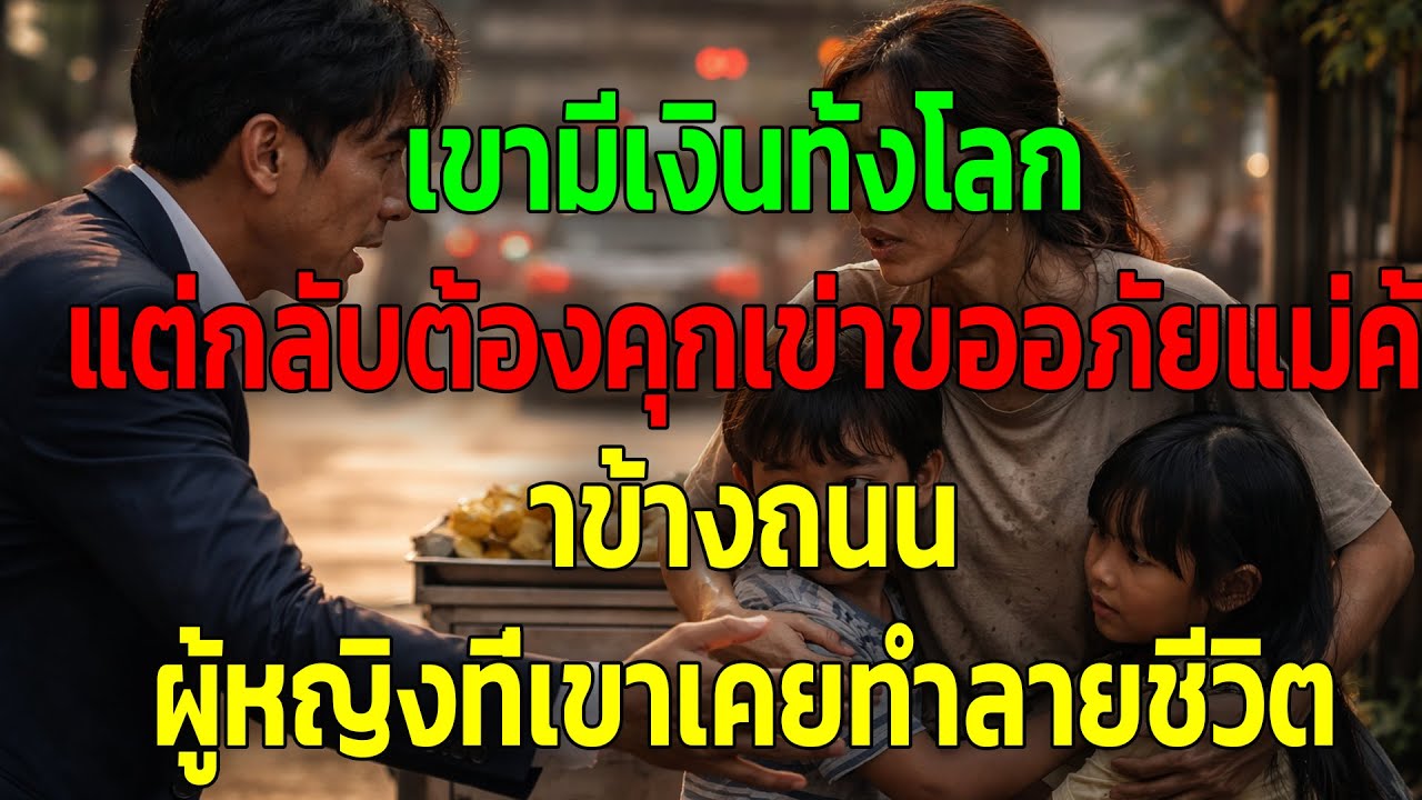 เขามีเงินทั้งโลก แต่กลับต้องคุกเข่าขออภัยแม่ค้าข้างถนน ผู้หญิงที่เขาเคยทำลายชีวิต