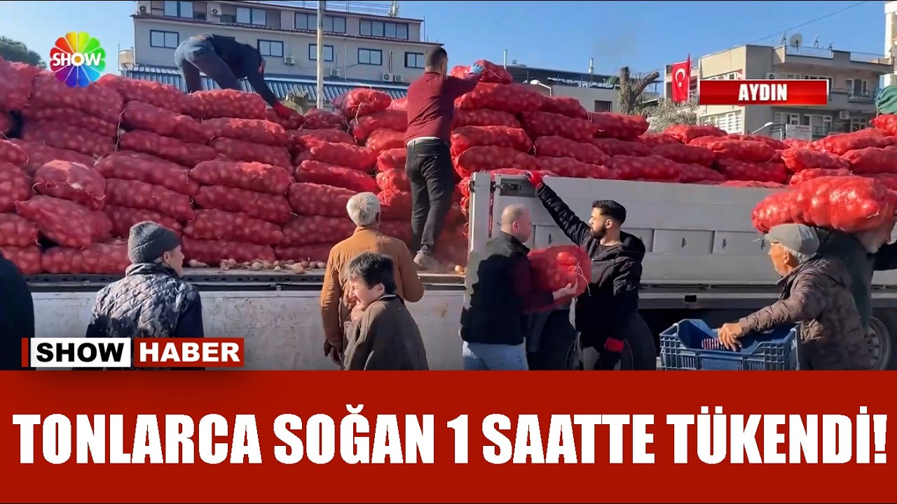 Hayır için tonlarca soğan dağıtıldı!