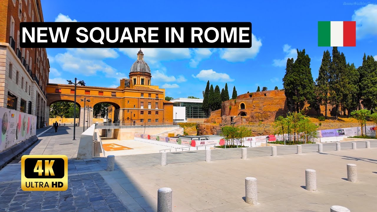 Рим, Италия 🇮🇹 – Пьяцца Аугусто Императоре только что открыли! | 4K Walking Tour – Июнь 2025