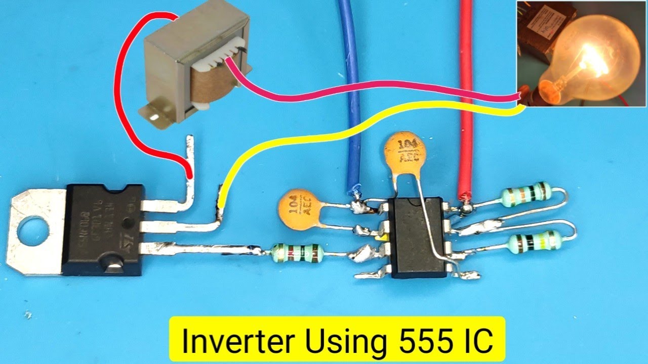 How to make inverter using 555 ic || 12v to 220v inverter 500w