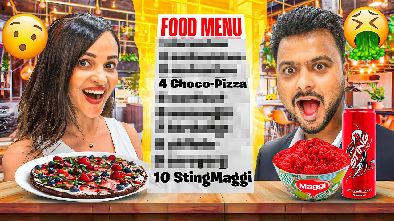 Eating 4th vs 10th Food Item on Menu CHALLENGE