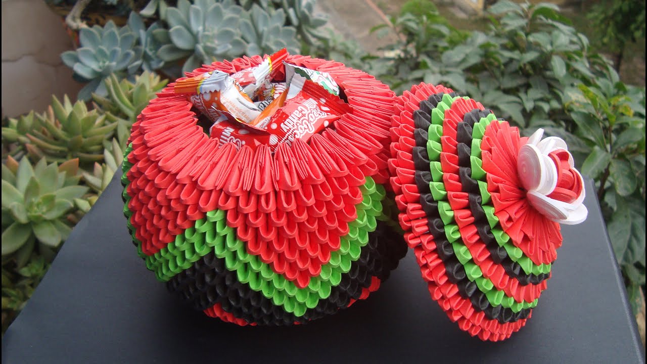 3D Origami Candy Box V2 | DIY Paper Candy Box Home Decoration