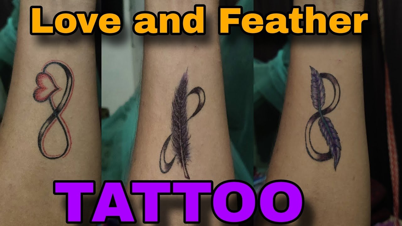 Love Feather Tattoo for all || PP TATTOO || tattoo design mehandi #tattoo #tattooart #mehandi 