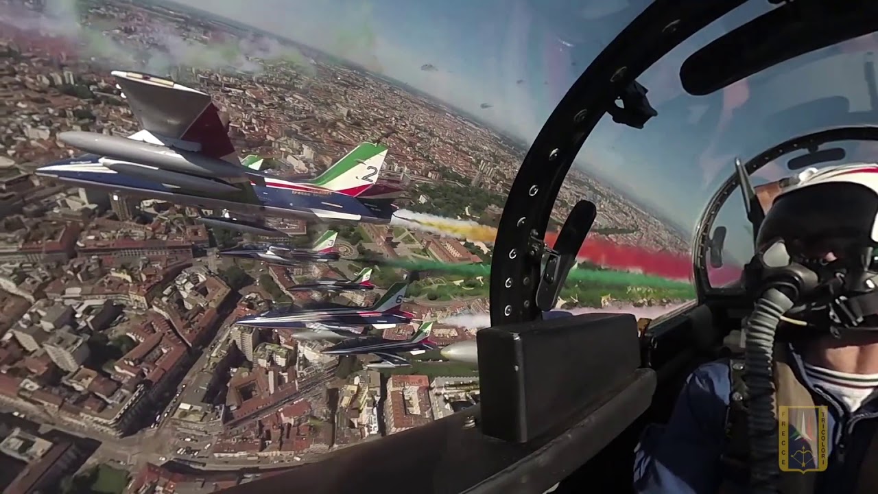 Milano e Codogno visti dalle Frecce Tricolori