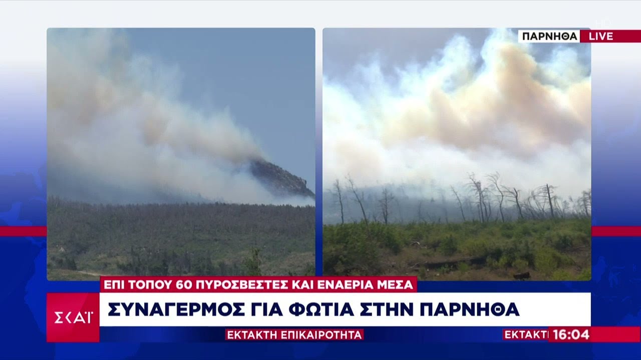 Συναγερμός για φωτιά στην Πάρνηθα - Επιτόπου 110 πυροσβέστες και εναέρια μέσα | 29/06/2024