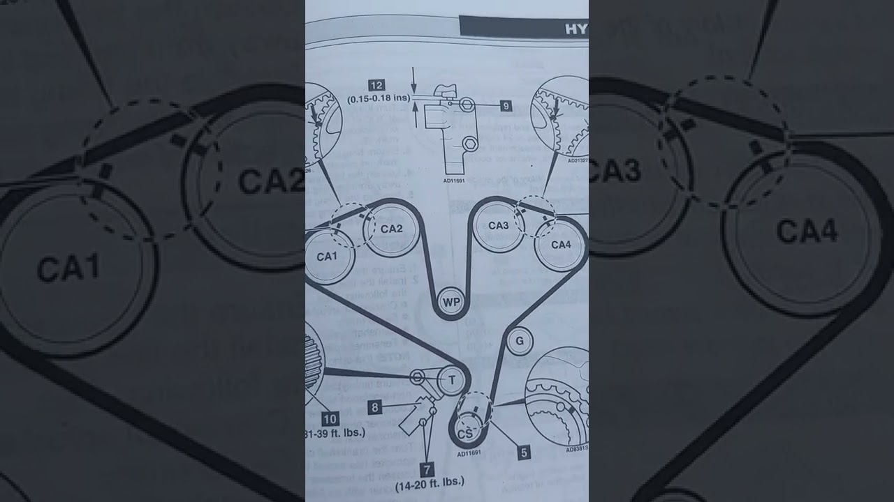 2004 HHYUNDAI SANTA FE 3.5 TIMING BELT REPLACEMENT
