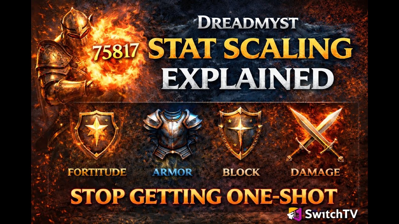 Dreadmyst Stat Scaling EXPLAINED – Fortitude, Armor, Block & Damage Math STOP Getting One Shot