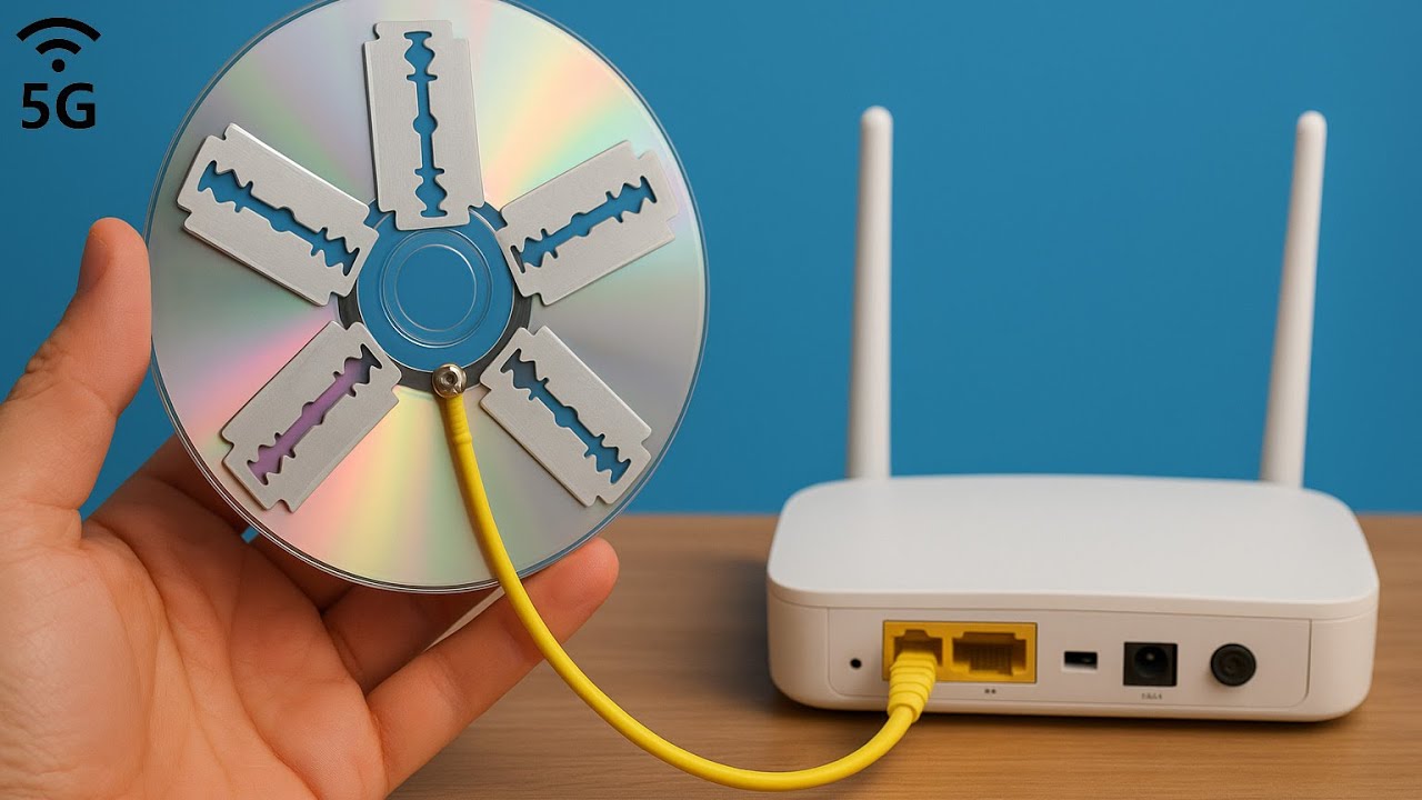 DIY Signal Booster Using a CD and Razor Blades!