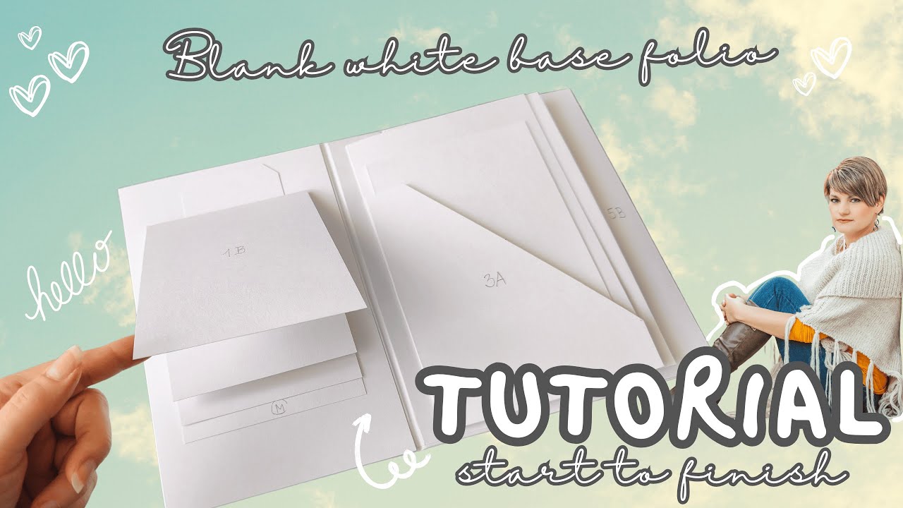BASE WHITE Folio | FREE TUTORIAL | Quick and EASY| 🌞 Summer project ⛱🍧| Scrapbooking mini album 2025