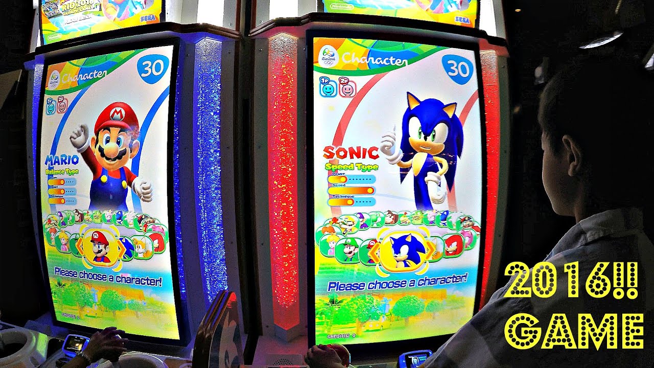 Mario & Sonic At The Rio 2016 Olympic Games Arcade Edition Game: Swimming Javelin Hurdles Gymnastics