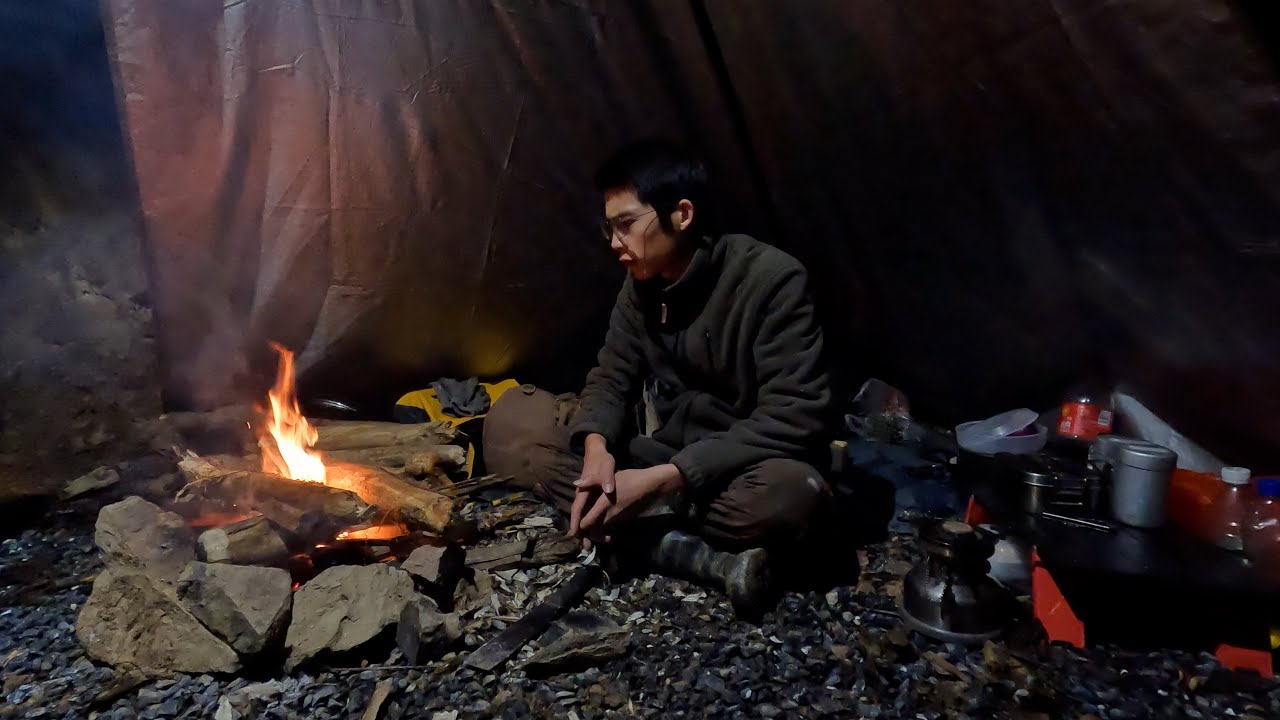 初春-雨中露营垂钓