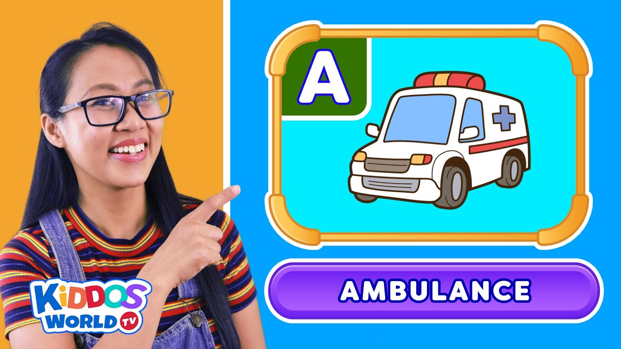 Learning About ABC Vehicles from A-Z | Types of Transportation Names and Sounds Alphabet