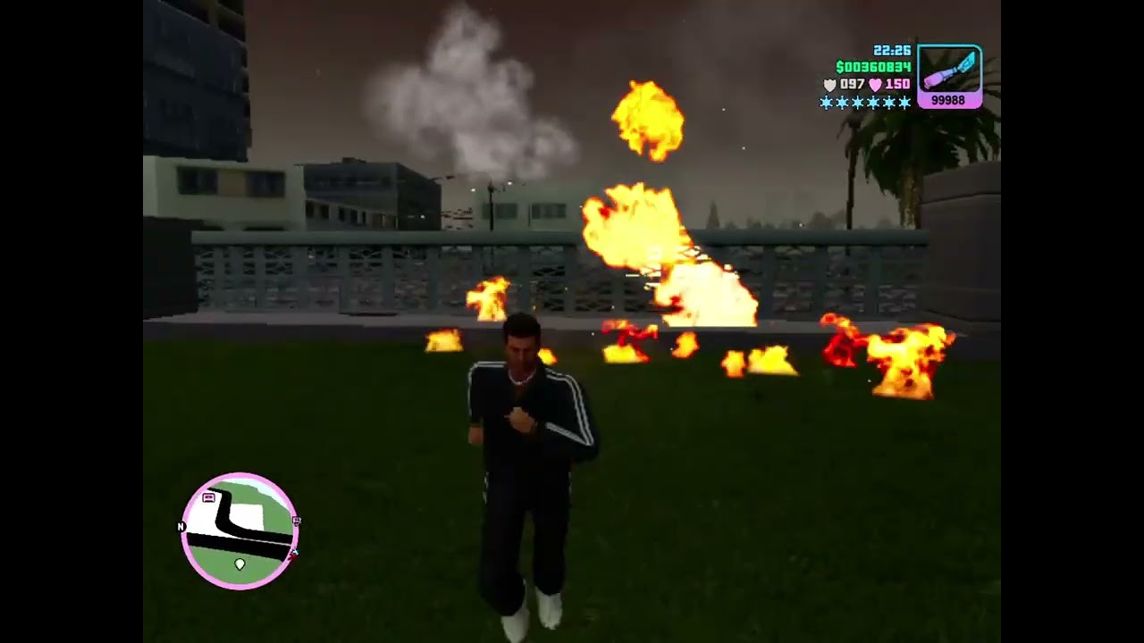 GTA Vice City Definitive Edition Police Shootout + Six Stars Wanted Level Escape & New Years Eve