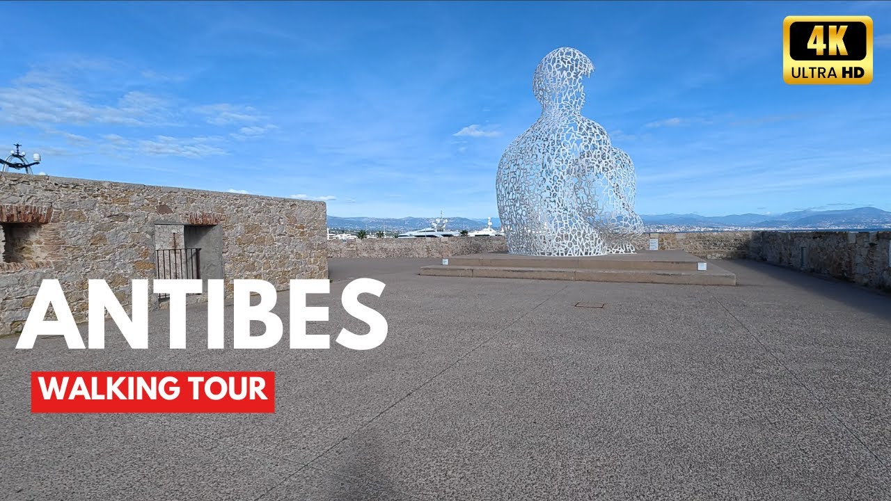 Antibes Walking Tour 4K – Old Town, Market, Port & Seaside Walk