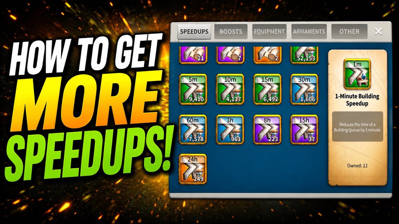 How I get more speedups every week in offseason in Rise of Kingdoms