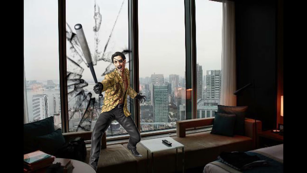 Majima Scales Your Apartment Building While Singing Get To The Top
