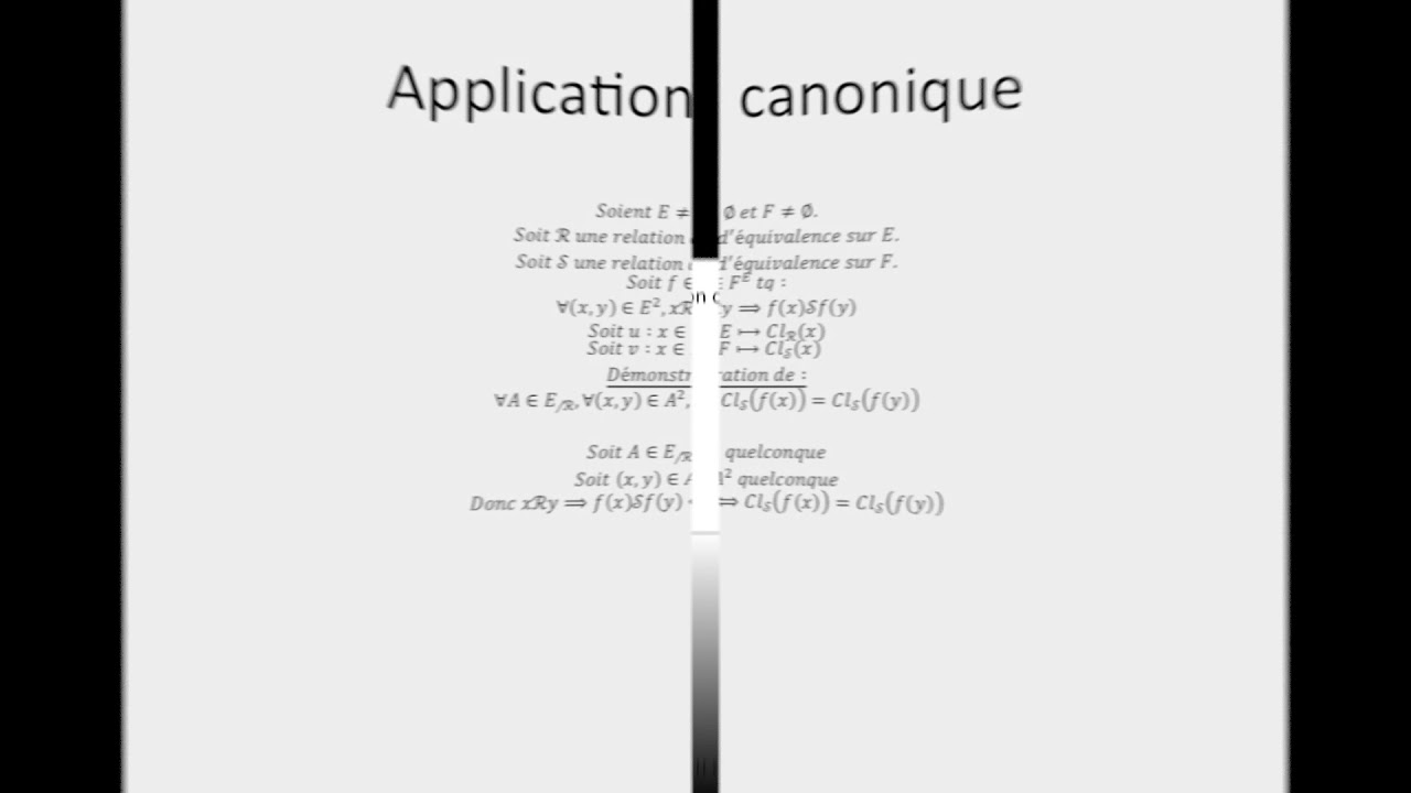Relations binaires bonus 2 : Application canonique