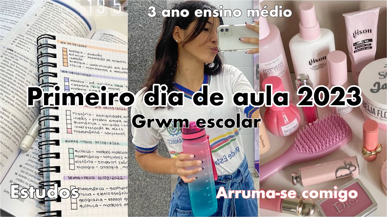 Meu primeiro dia de aula em 2023 📚✨|arrume-se comigo!