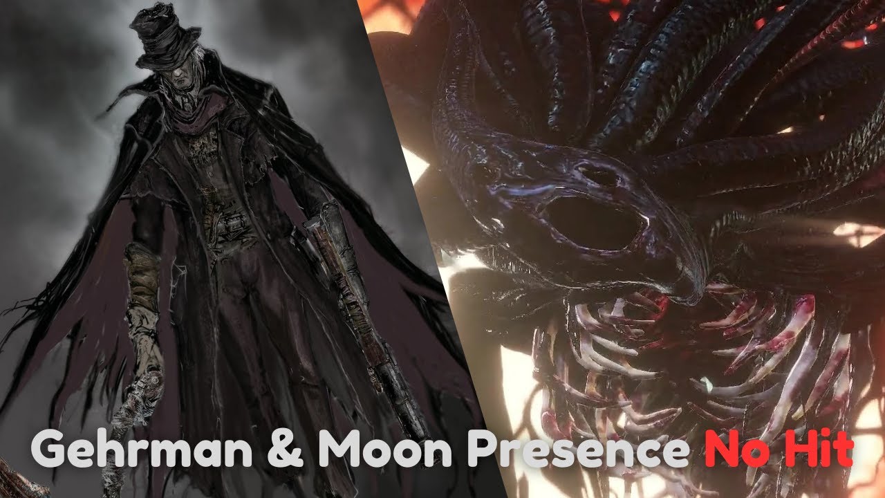 Bloodborne - Gehrman, The First Hunter & Moon Presence (No Hit) Boss Fight | The End of the Hunt