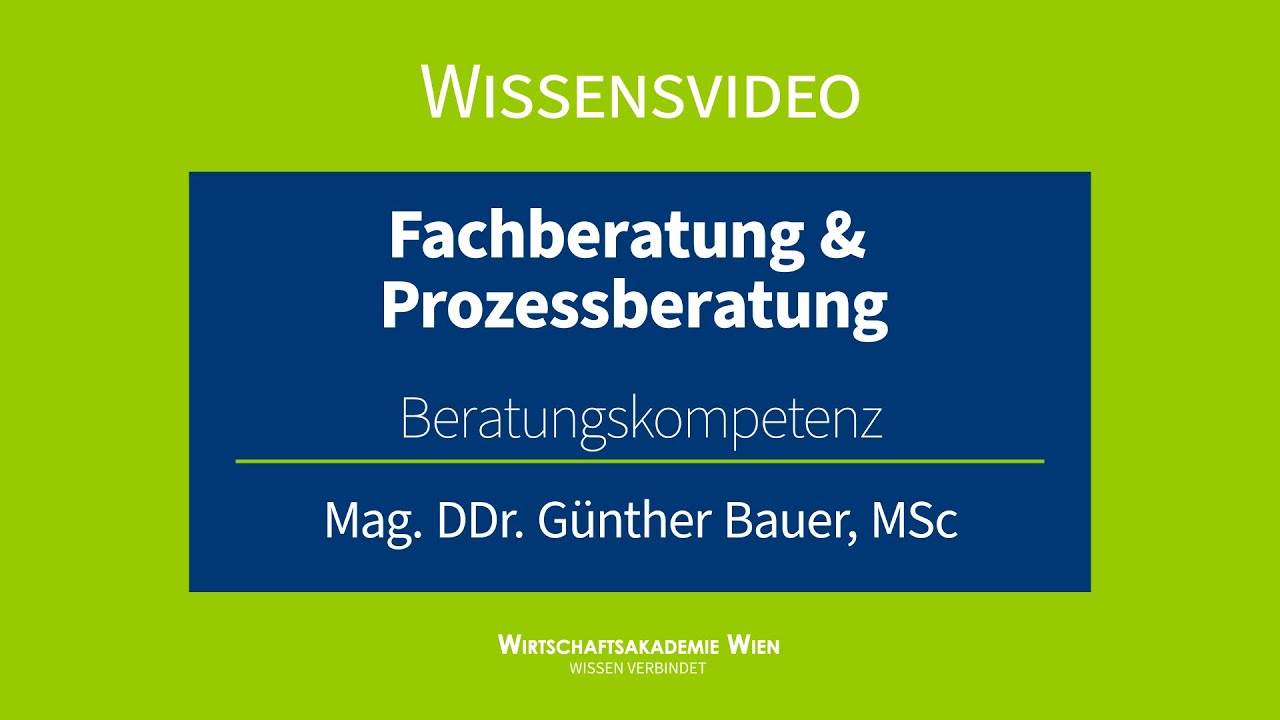 Beratungskompetenz | Fachberatung und Prozessberatung
