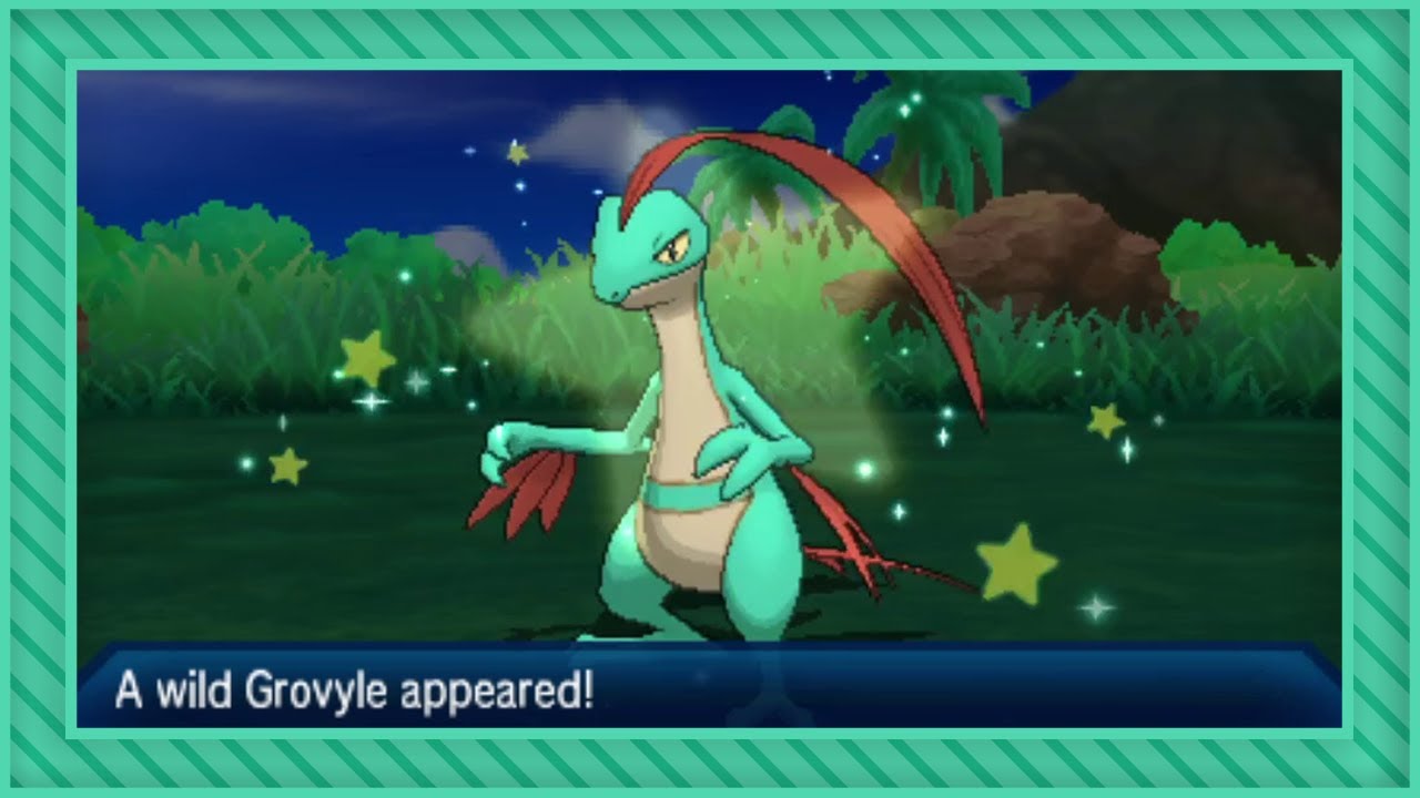 [LIVE] Shiny Grovyle after 1,136 random encounters in Ultra Moon via Island Scan [Full odds]