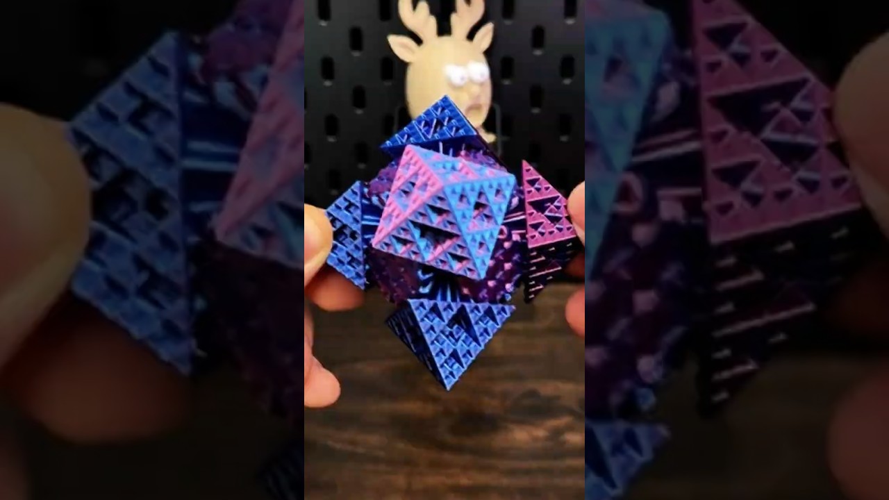Gear Fractal Fidget Toy. 3D Printed Spinning Gear Puzzle
