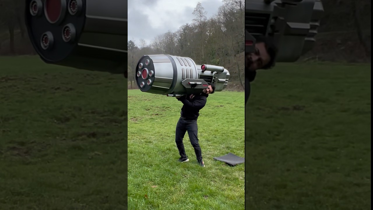 2m Long Real Proton Cannon 😱 #impression3d #3dprinting #ironmancosplay