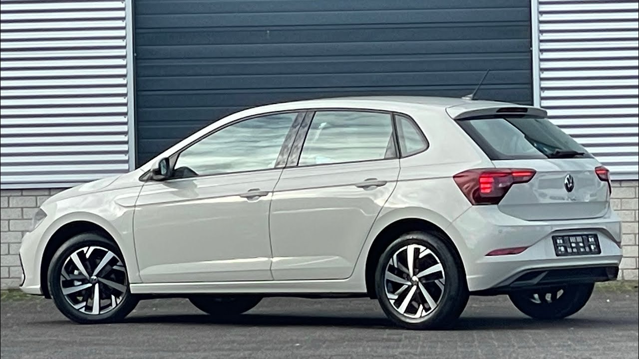 Volkswagen NEW Polo Life 2022 in 4k Ascot Grey 15 inch Essex Walk around & Detail inside