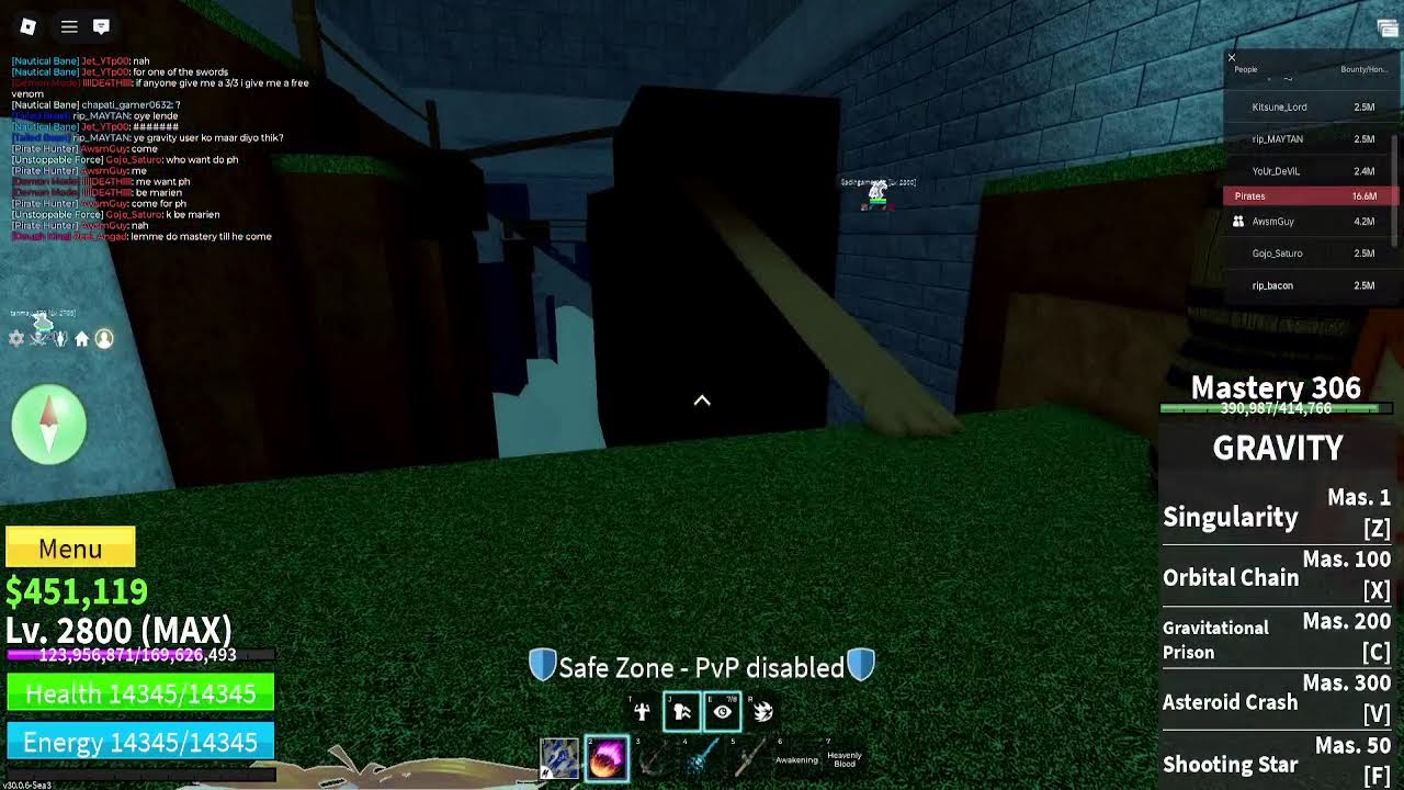playing blox fruits