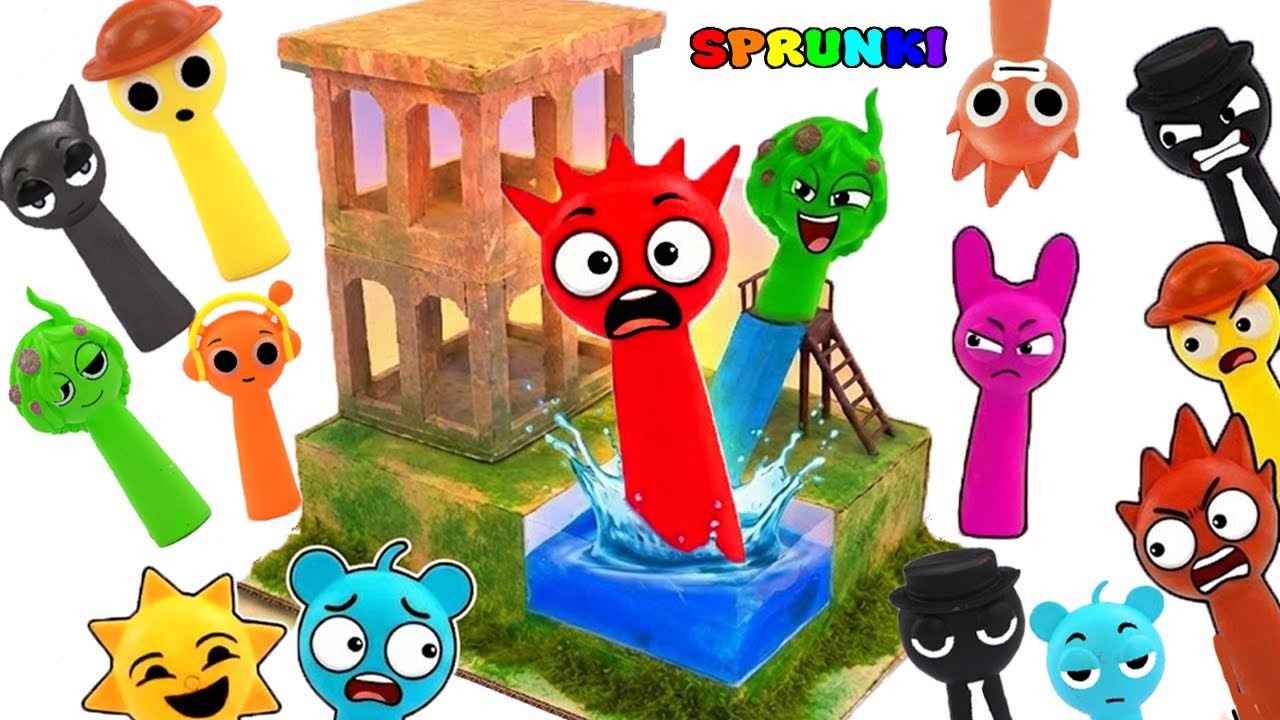 💖Paper DIY💖 Making Clay Incredibox SPRUNKI BLIND BOX Unboxing |  ASMR
