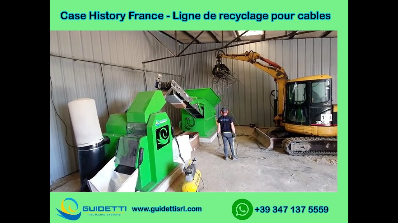 GUIDETTI pre-broyeur PMG 600 + SINCRO 530 EKO en action chez le client
