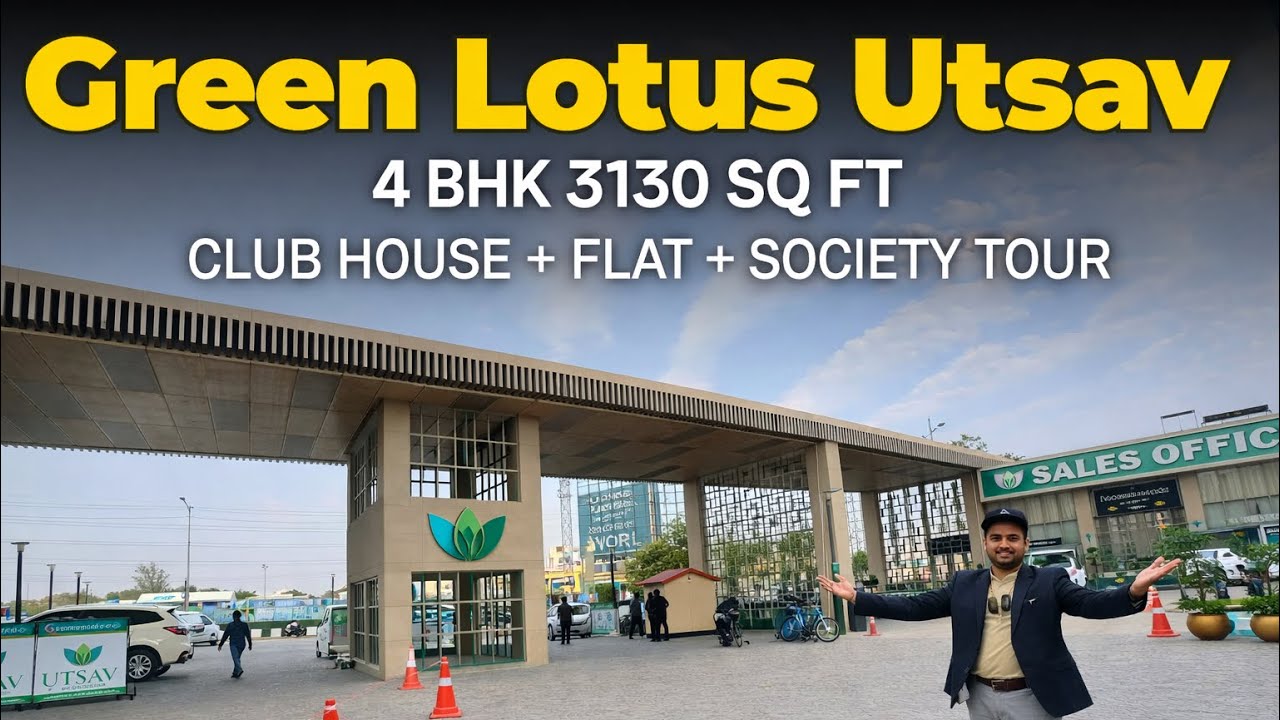 Green Lotus Utsav | 4 BHK 3130 sq ft | Club House + Flat + Society Tour