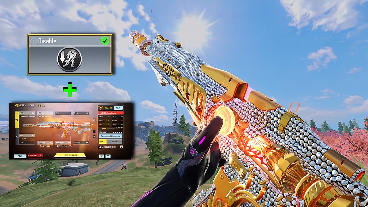 Mythic AK117 Lava Remix Is OVERPOWERED! Best No Recoil + Long Range AK117 Gunsmith CODM BR Gameplay