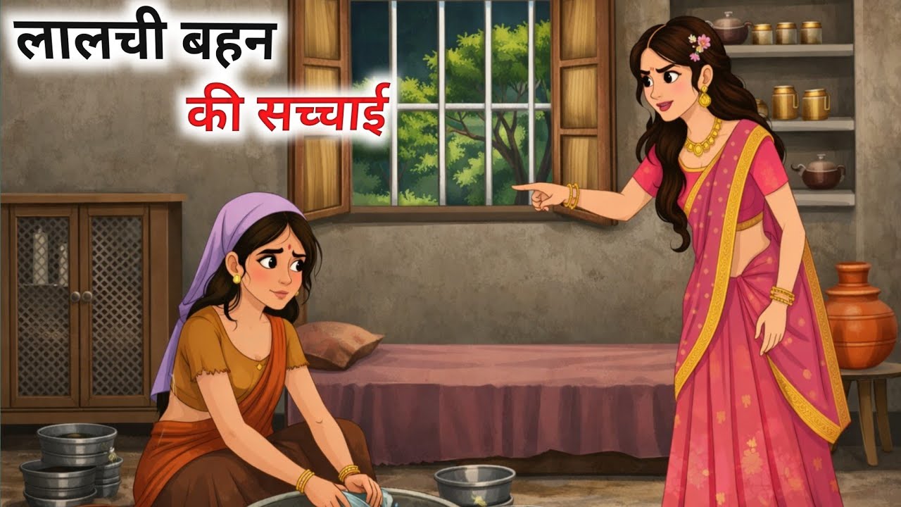  दो बहनें _ अमीरी और गरीबी | Hindi Story | Hindi Moral Stories New | Cartoon Story | Hindi Kahaniyan