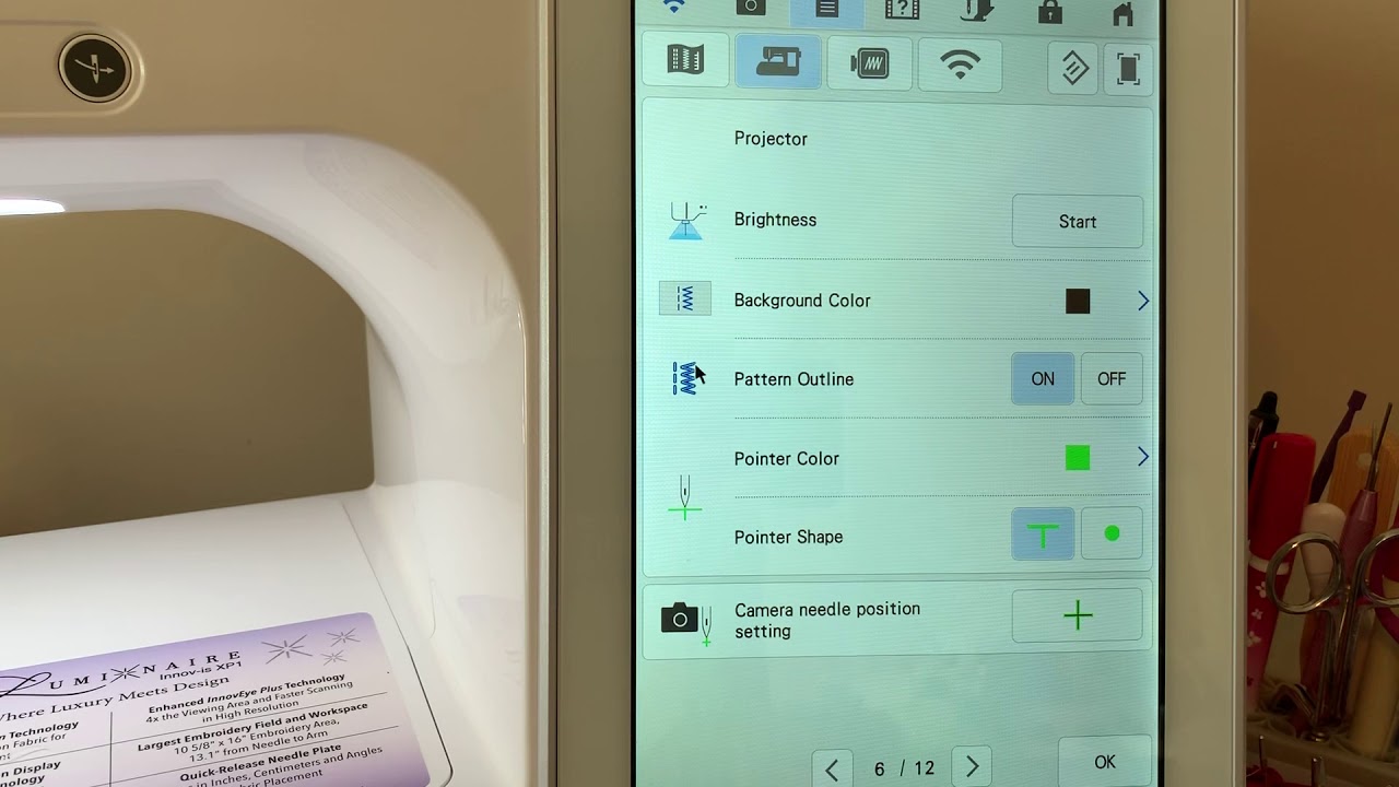 Luminaire- New Owner - Lesson 4 - Machine Settings Pages