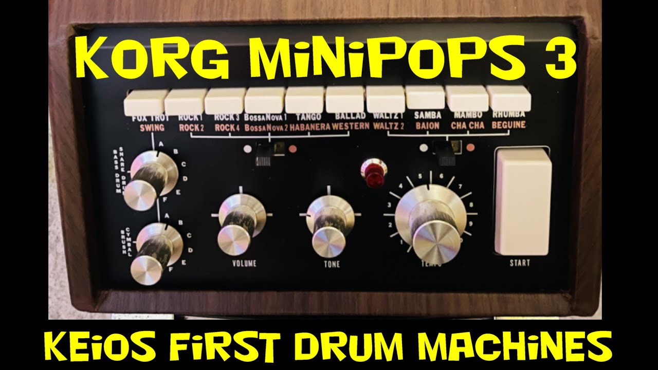 Korg Minipops 3 -Keio's first series of Vintage Drum Machines