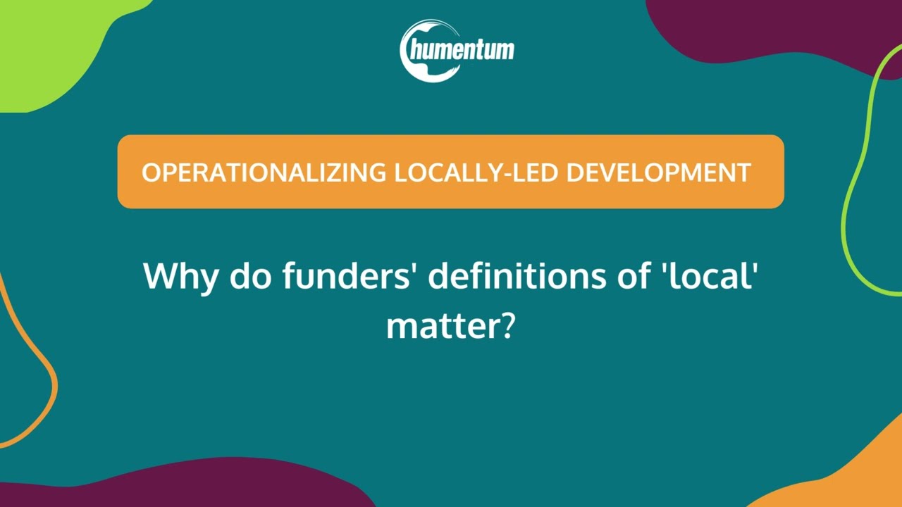 Why do NGO funders' definitions of 'local' matter?