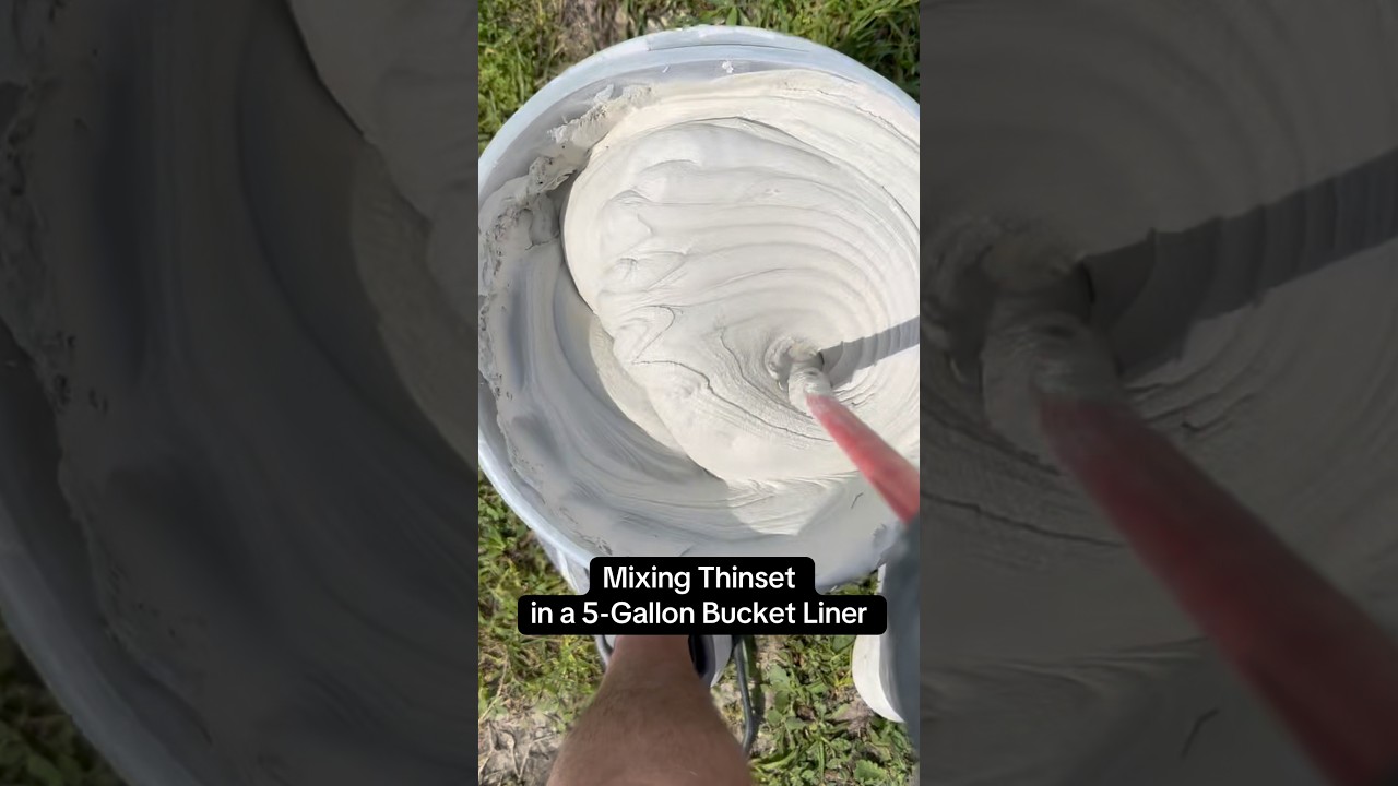 Mixing THINSET in a bucket liner?