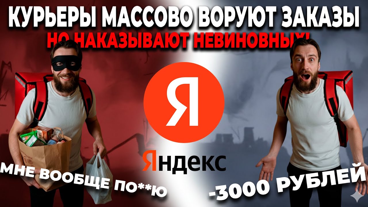 КУРЬЕРЫ МАССОВО ВОРУЮТ ЗАКАЗЫ, НО НАКАЗЫВАЮТ НЕВИНОВНЫХ! //ДОСТАВЯЛЫЙ // РАБОТА В ЯНДЕКС ДОСТАВКЕ