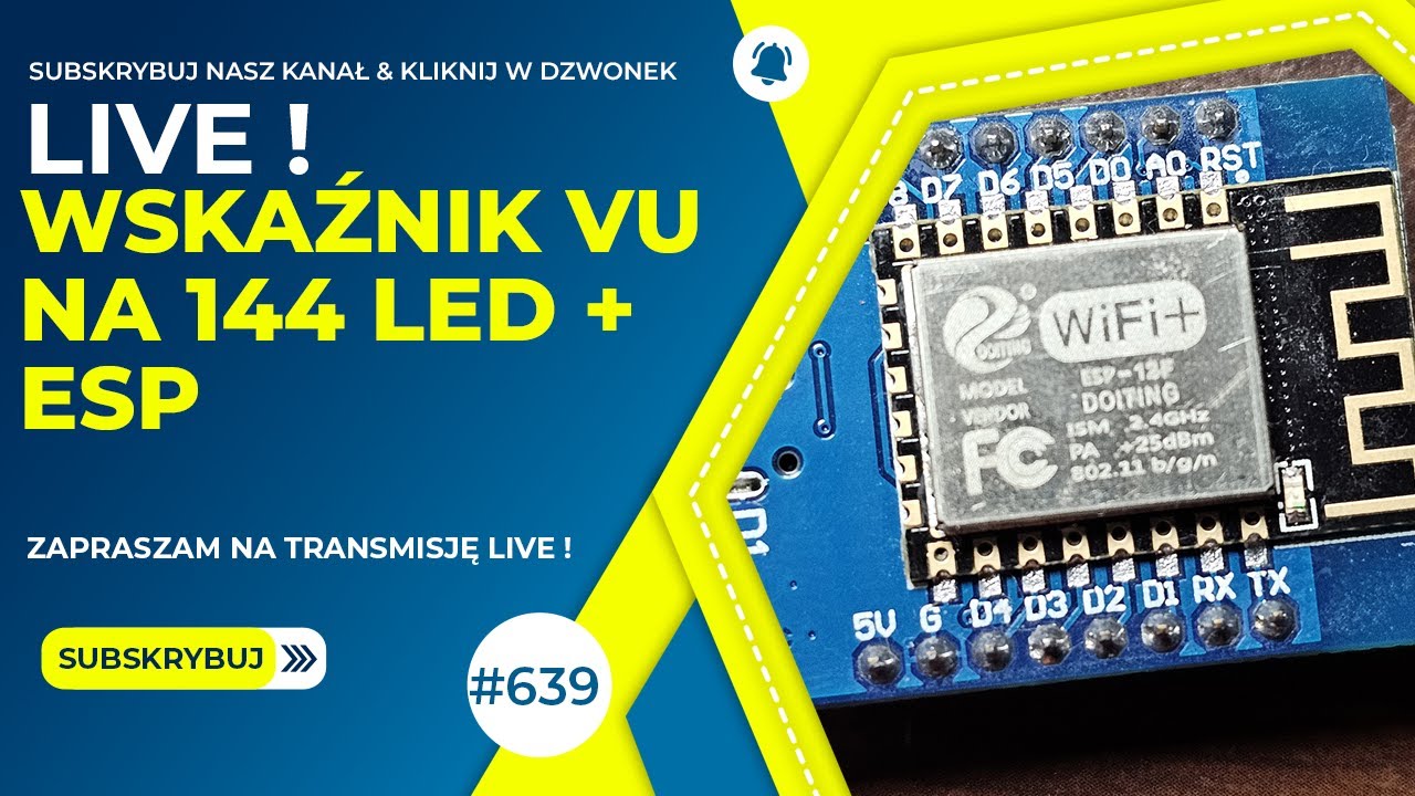 Budujemy potężny VU METER 144 LED! 🚀 Mono, Stereo, Mikrofon i ESP8266/Wemos [L/639] #diy #led