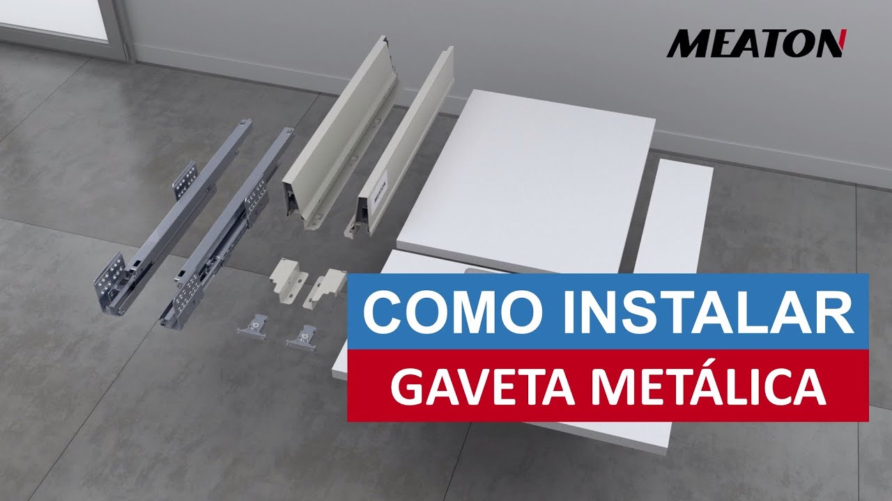 Como instalar GAVETA METÁLICA em 2 minutos | MEATON