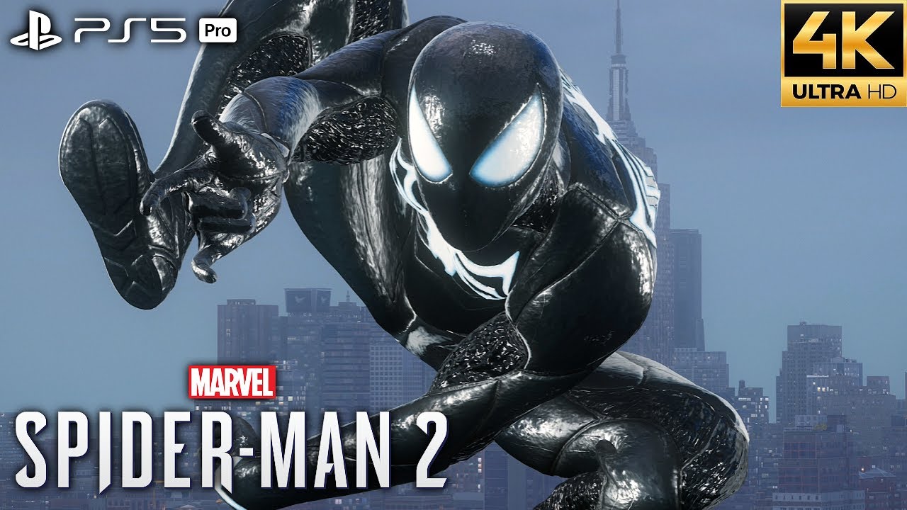 Marvel's Spider-Man 2 PS5 Pro - Black Suit Free Roam Gameplay (4K 60FPS)