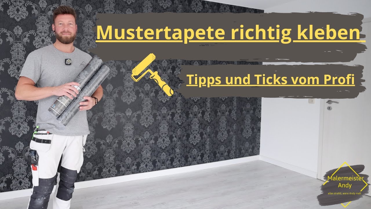 Mustertapete richtig kleben/ Vliestapete kleben