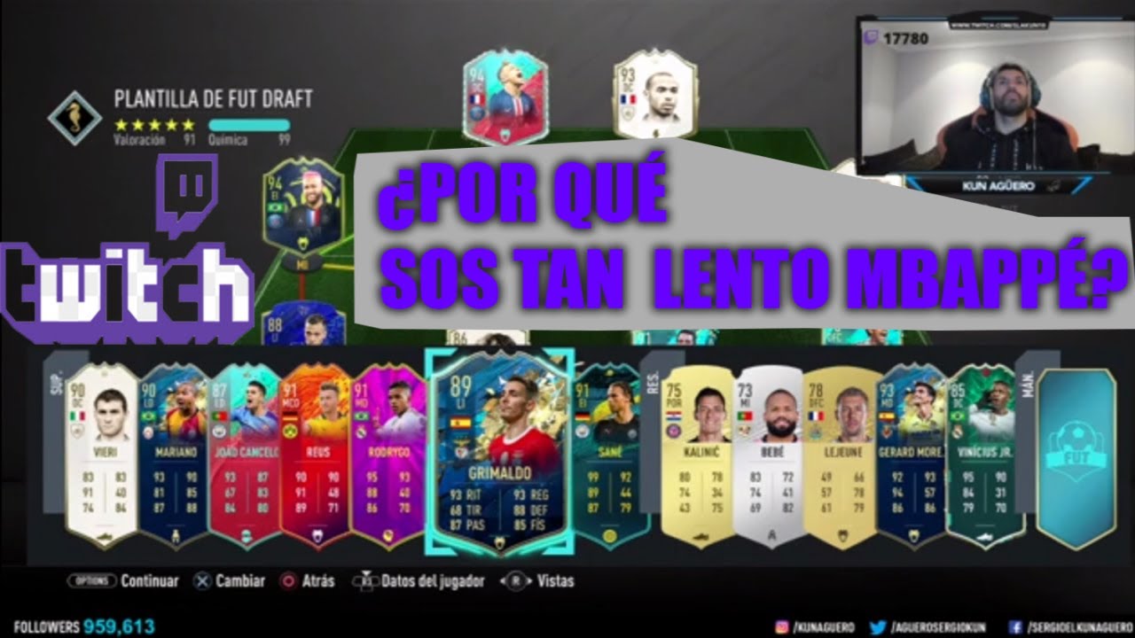 EL KUN AGÜERO ARMA SU EQUIPO EN FUT DRAFT Y JUEGA!!! ¿GANA O PIERDE? | FIFA 20