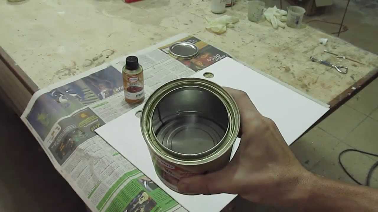 verniz PU automotivo sobre tinta acrilica