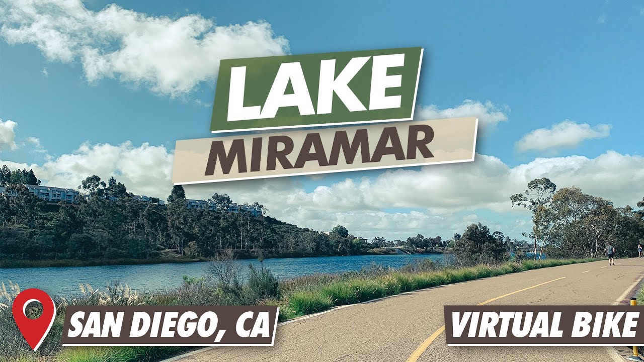 Lake Miramar Trail | San Diego, CA | Virtual Bike Ride | 4k