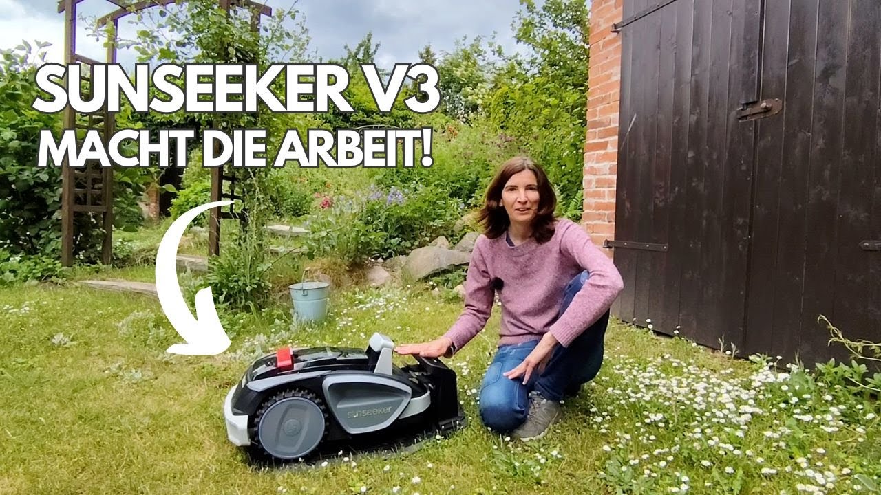 Rasenm&auml;hen ohne Arbeit? Wir testen den smarten KI-Rasenroboter Sunseeker V3!