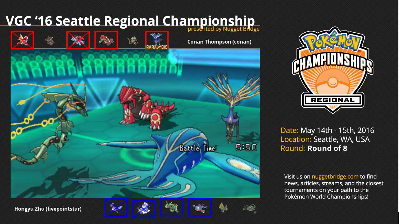 VGC'16 Seattle Regional Top 8 - Hongyu Z. (fivepointstar) vs Conan T. (conan)